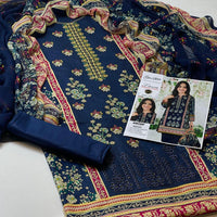 3-Piece Unstitched Lawn Suit – Digital Print Shirt & Chiffon Dupatta (Summer 2025)