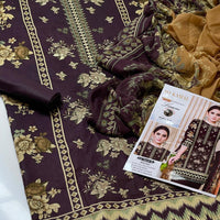 3-Piece Unstitched Lawn Suit – Digital Print Shirt & Chiffon Dupatta (Summer 2025)
