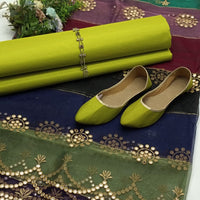 4-Piece Unstitched Multi Organza Dress – 9MM Foil Embroidered Dupatta with Kataan Silk Suit