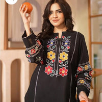 3-Piece Unstitched Embroidered Lawn Suit β Ari Work Shirt, Chiffon Dupatta & Embroidered Trouser