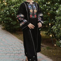 3-Piece Unstitched Embroidered Lawn Suit β Ari Work Shirt, Chiffon Dupatta & Embroidered Trouser
