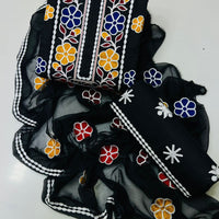 3-Piece Unstitched Embroidered Lawn Suit β Ari Work Shirt, Chiffon Dupatta & Embroidered Trouser