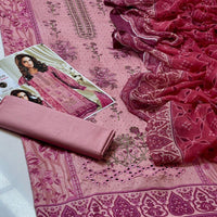 3-Piece Unstitched Lawn Suit – Digital Print Shirt & Chiffon Dupatta (Summer 2025)