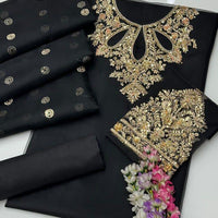 3-Piece Unstitched Fancy Dress – Indian Organza Nagina Work with Boti Dupatta