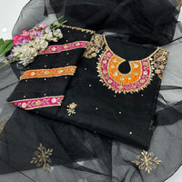 2-Piece Organza Dress – Zaari & Gotta Handwork