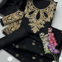 3-Piece Unstitched Fancy Dress – Indian Organza Nagina Work with Boti Dupatta