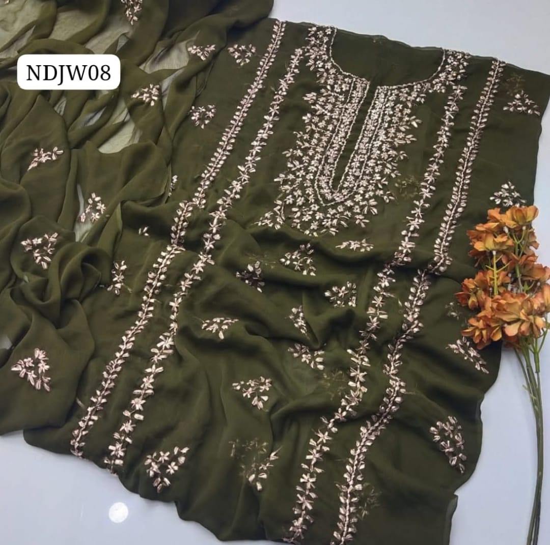2-Piece Handmade Bember Crinkle Dress – Gotta Gala Bail Shirt & Boti Dupatta