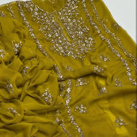 2-Piece Handmade Bember Crinkle Dress – Gotta Gala Bail Shirt & Boti Dupatta