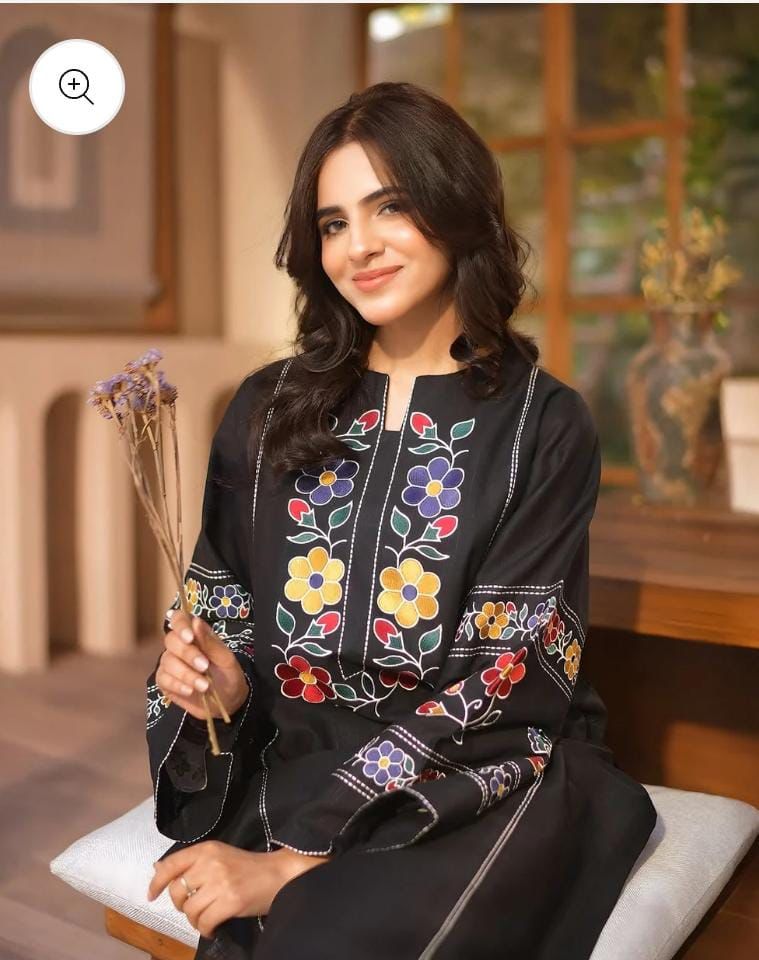 3-Piece Unstitched Embroidered Lawn Suit – Ari Work Shirt, Chiffon Dupatta & Embroidered Trouser
