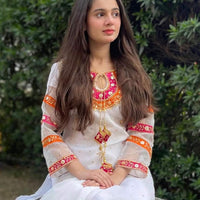 2-Piece Organza Dress – Zaari & Gotta Handwork