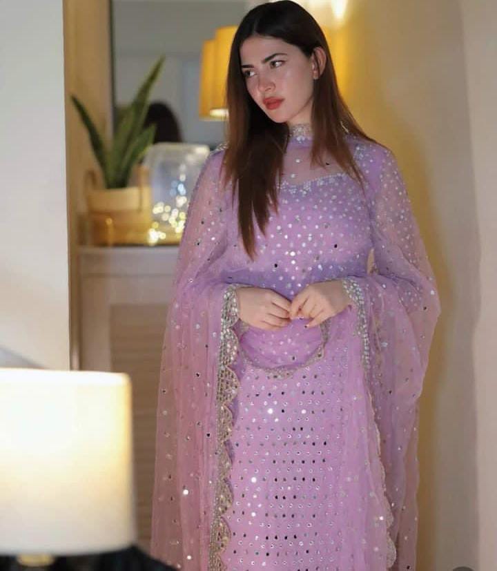 3-Piece Unstitched Fancy Chiffon Dress – Sheesha Zaari Embroidery with Border Dupatta