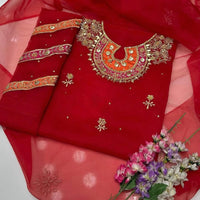 2-Piece Organza Dress – Zaari & Gotta Handwork